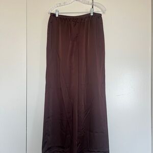 Brown Satin Pants (M)